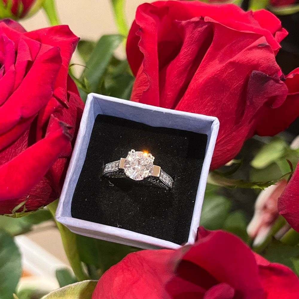 CZ 3 Caret Diamond Ring